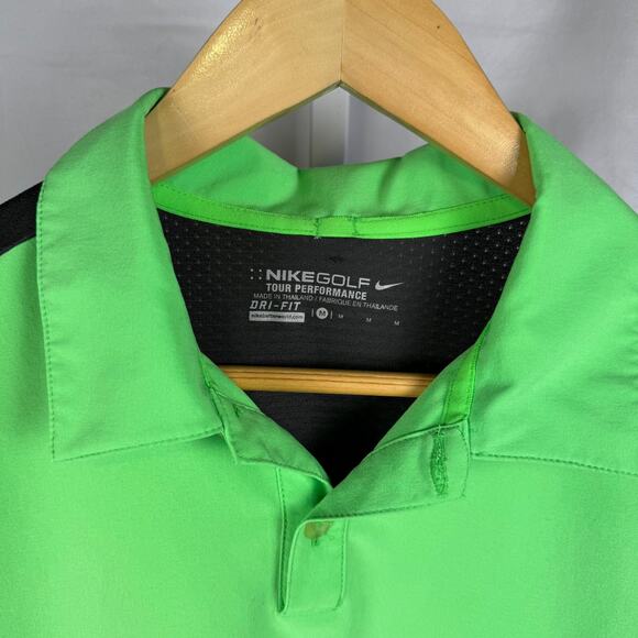 Nike Golf Tour Performance Dri-Fit Short Sleeve Golf Polo Green Men's Si… - Picture 4 of 7